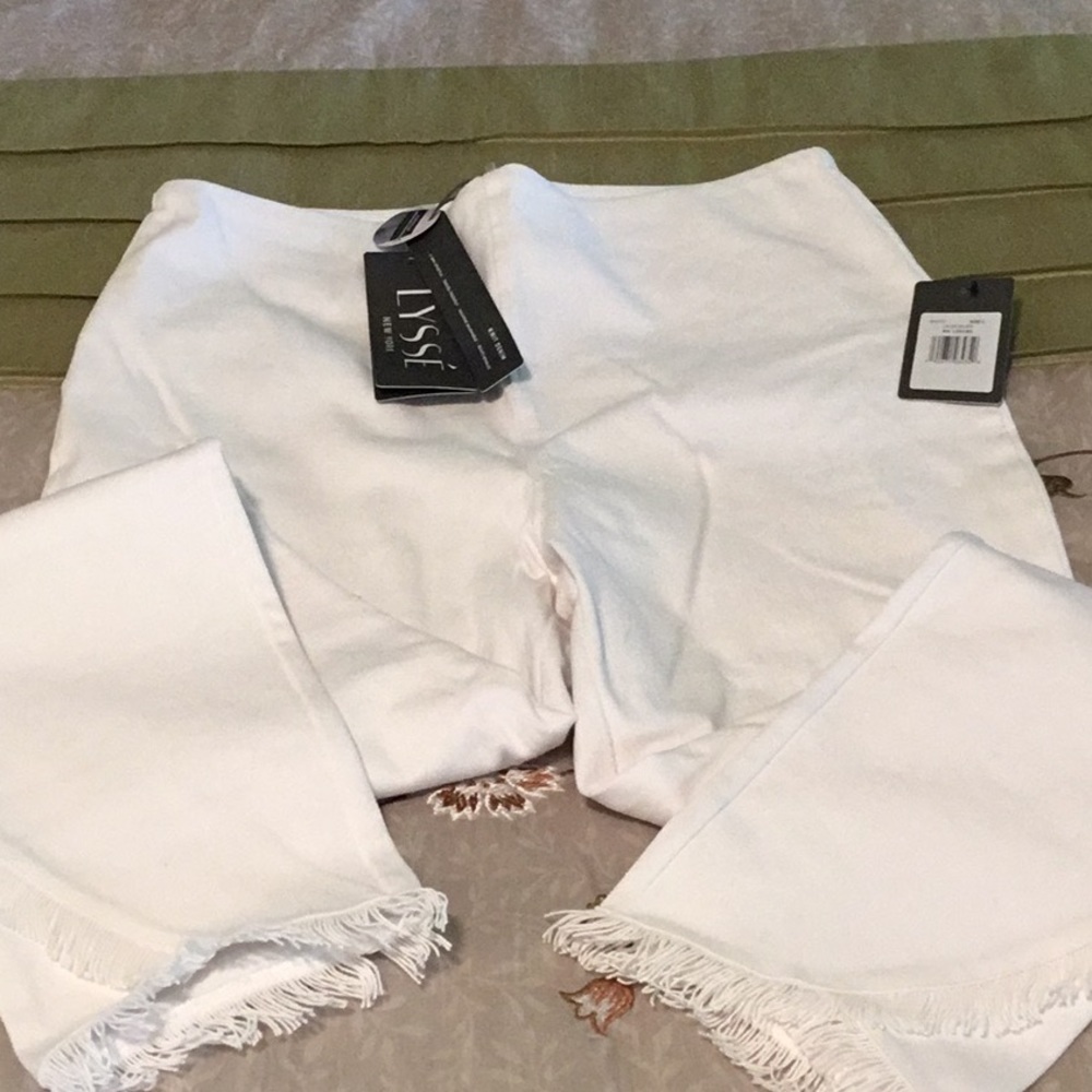 Lysse white knit denim